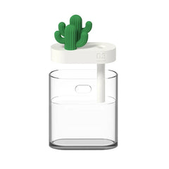 Ultrasonic Air Humidifier Clear Cactus Color Light USB Essential Oil Diffuser Car Purifier Aroma Diffusor Anion Mist Maker 160ML